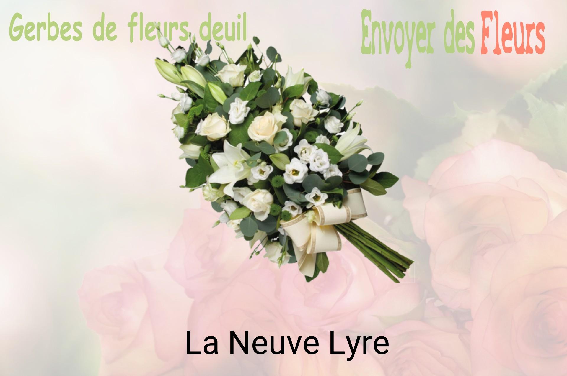 Gerbe de fleurs de deuil livrée à La Neuve-Lyre